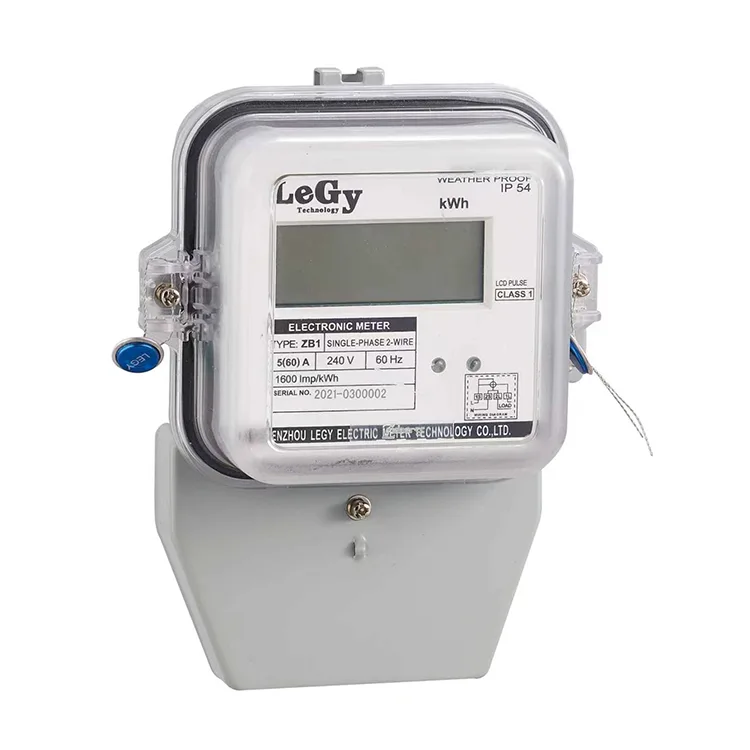 Enfas LCD-skärm Multifunktion Smart energimätare